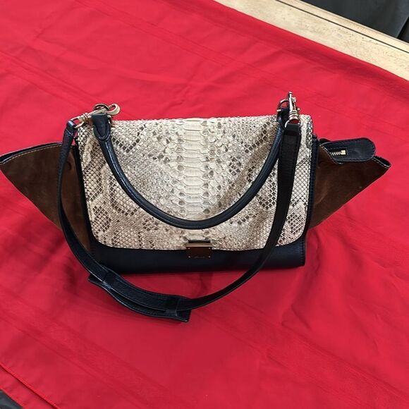 Authentic Celine Python Trapeze Bag - Picture 3 of 13